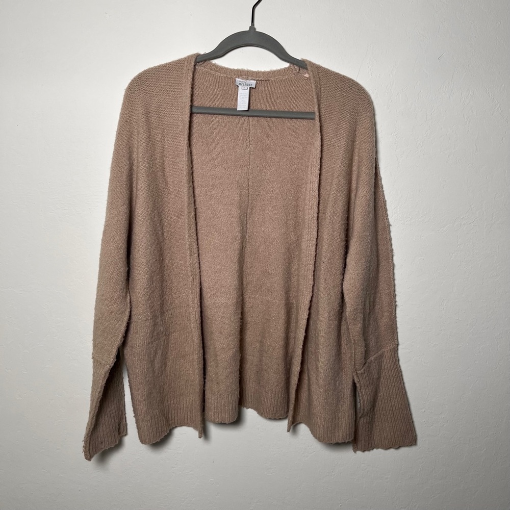 West Of Melrose Relaxed Fit Cardigan Beige Size Small